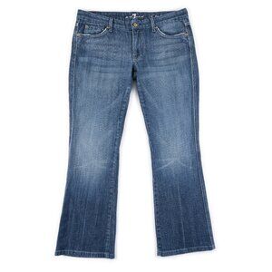 7 FOR ALL MANKIND "A Pocket" bootcut blue jeans size 32